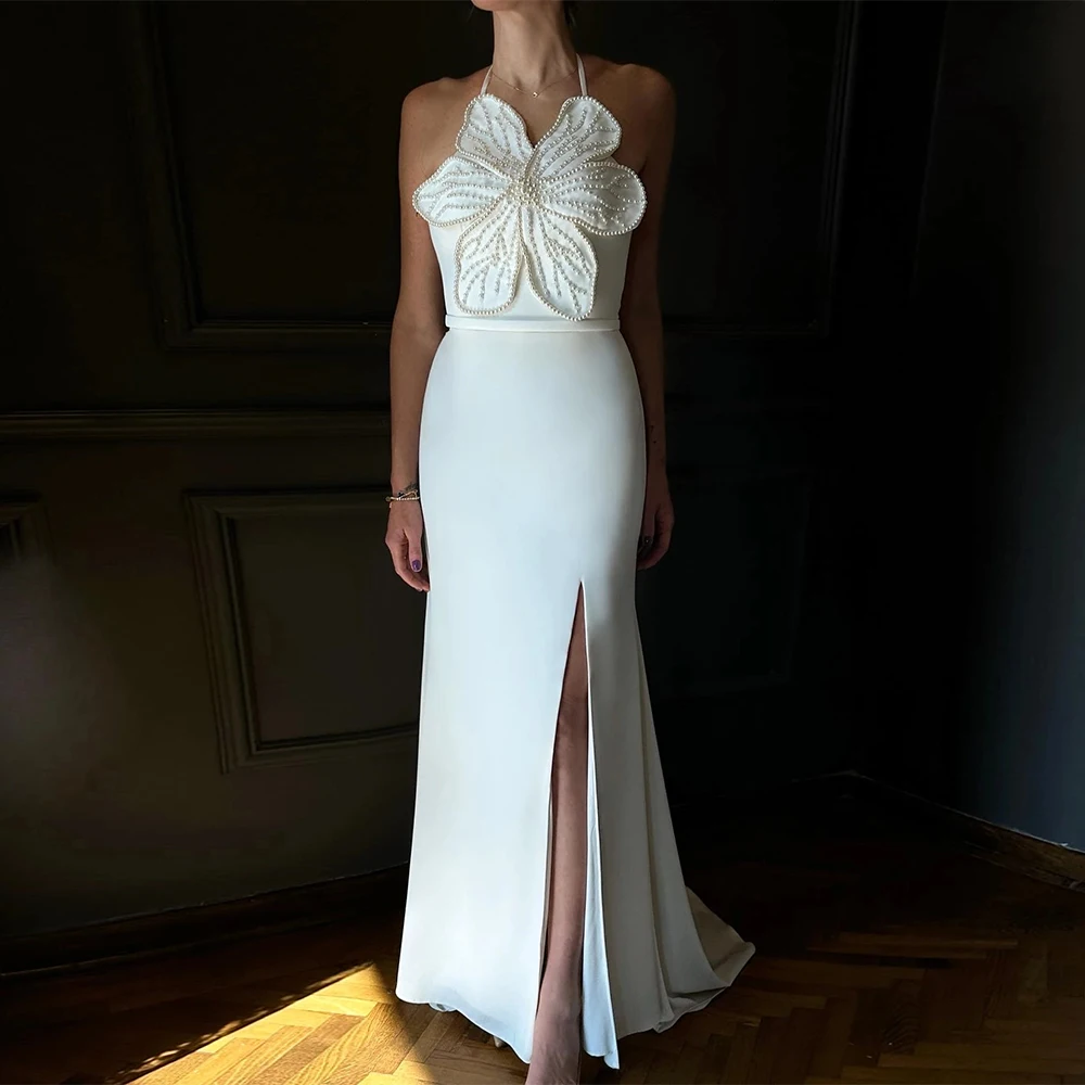 

Индивидуальные вечерние платья с жемчугом 2026: Роскошные длинные платья-русалки с 3D цветами для вечеринок, свадеб и выпускных вечеров в Саудовской Аравии, на заказ для женщин