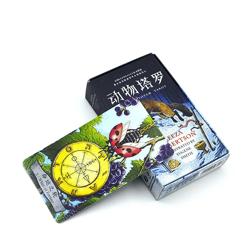 Animal Tarot Cards Divination Cards Game 12*7cm Cards Chinese/English Version  Family/Friends