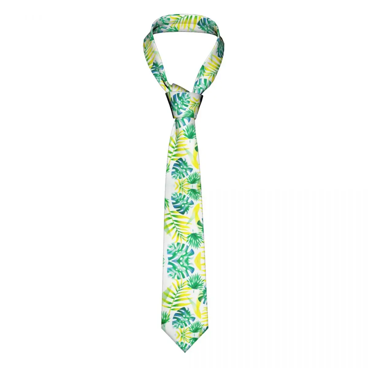 Tropical Leaves Necktie Men Casual Polyester 8 cm Classic Plant Neck Ties for Men Accessories Gravatas Office