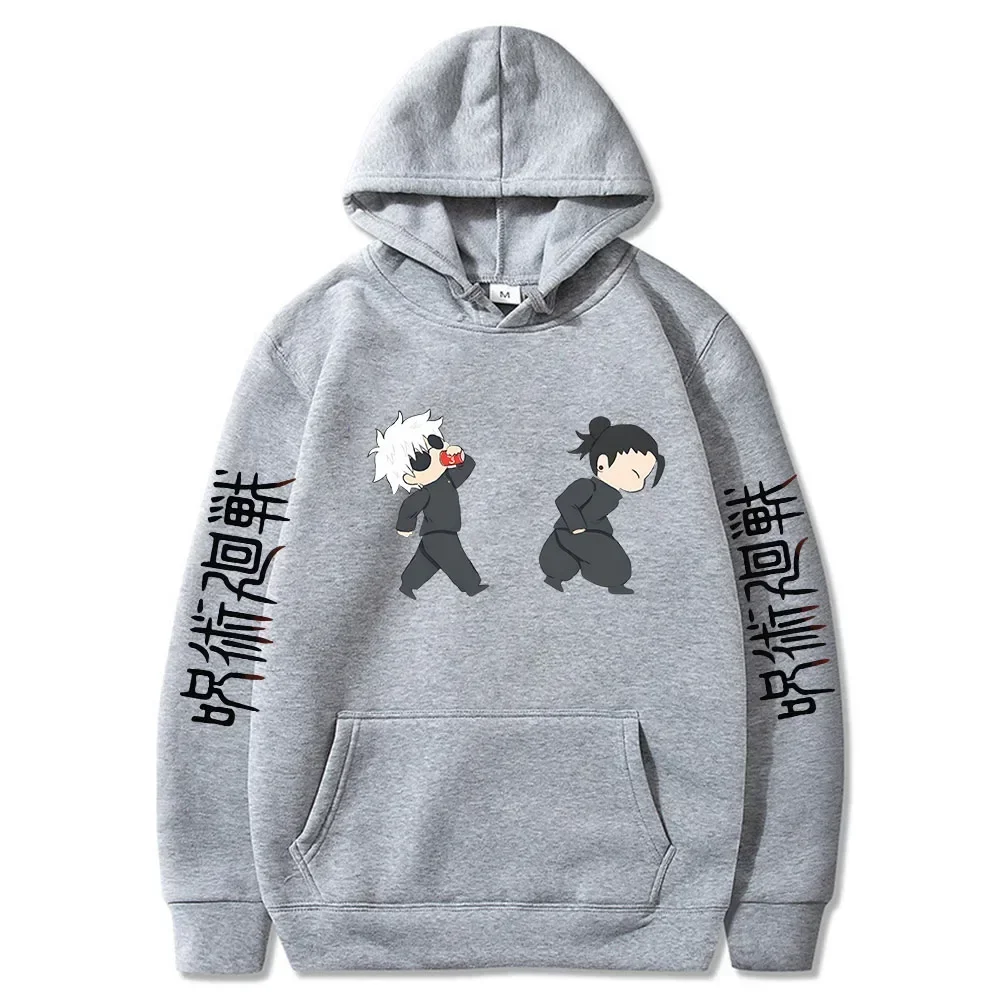 Jujutsu Kaisen anime hoodies masculino e feminino, desenho animado Satoru Gojo puloveres, puloveres bonitos, plus size, casual,