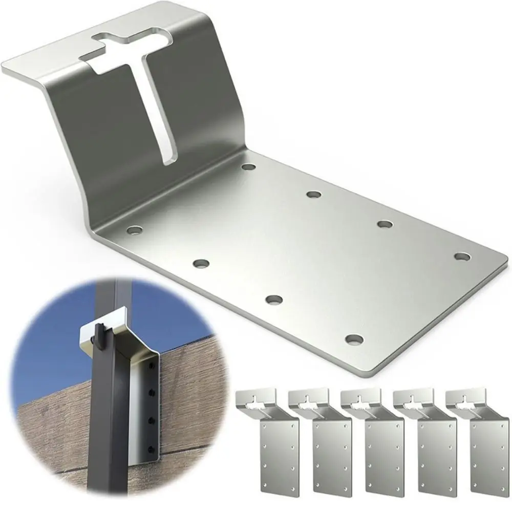 

Sturdy 3 Inch T-Post Mounting Bracket Iron Support Vertical Mounting Bracket Convenient Sleek and Minimalist Design