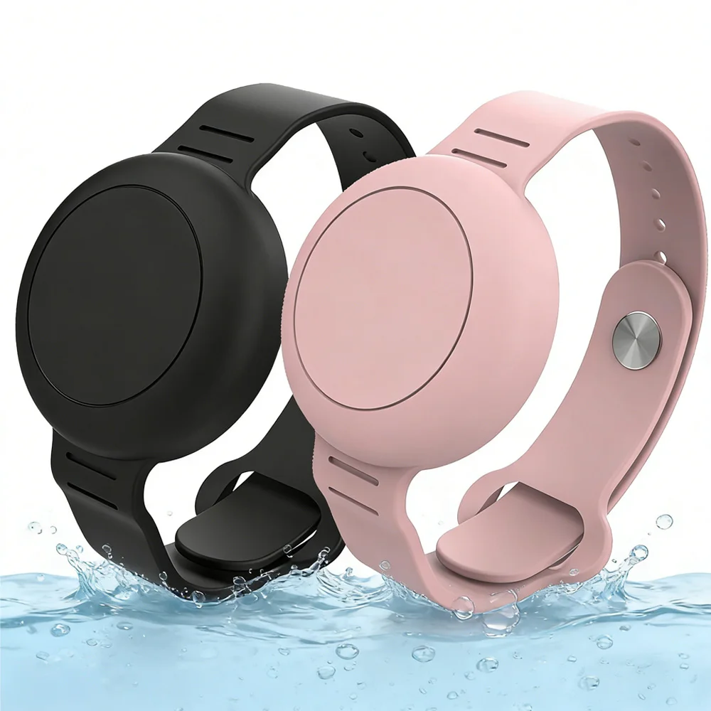 1/2PCS Waterproof Case for Apple AirTag Silicone Strap Air Tag Anti-lost Protective Cover for Children Tracker Locator Wristband