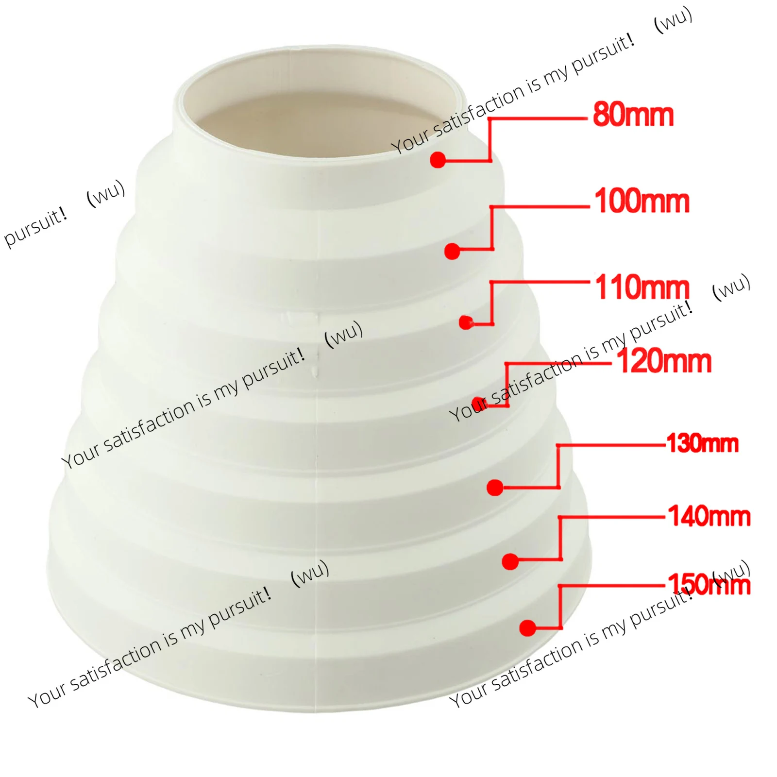 For Fan Duct Reducer Connector 80 /100 /110 /120 /130 /140/150 mm