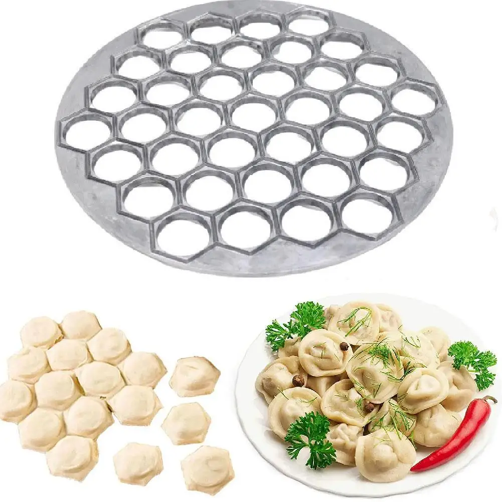 

Aluminum Dumpling Mold Ravioli Maker Russian Pelmeni Maker Dumpling Machine Ravioli Cutter Kitchen Cooking Tools 37 Holes