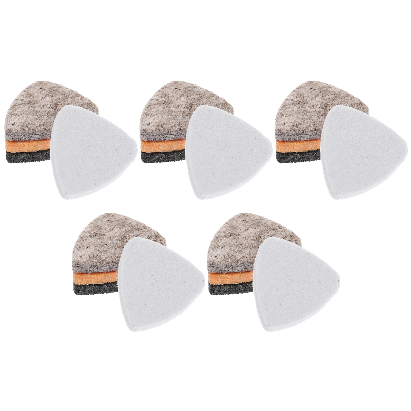 

20pcs Ukulele Picks Wool Felt Guitar Finger Protector Plectrums Multicolored Durable Soft Sound Portable Storage Safe Harmless
