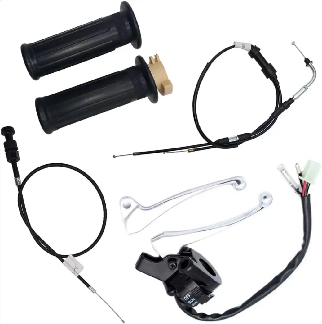 Cylinman Throttle Housing Start Switch Choke Cable Control Left Right Brake Lever Fit for Yamaha PW50 PY50 Peewee Y-Zinger