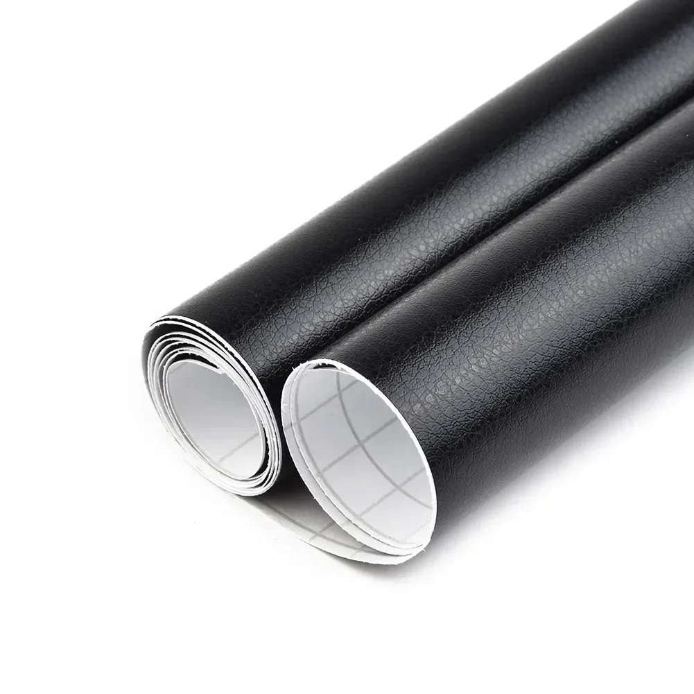

12" x 40" Sticker Skin 30cm*100cm Fashion Car Grain Leather Textured Interior Black Vinyl Wrap PVC High Quality Accs