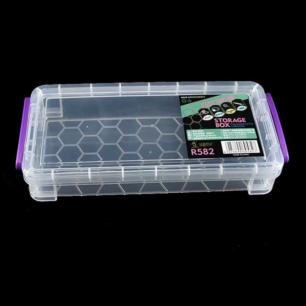 Screw Organizer Storage Box Practical Screw Tools Organizer Transparent Container Case Box Dust-proof Waterproof