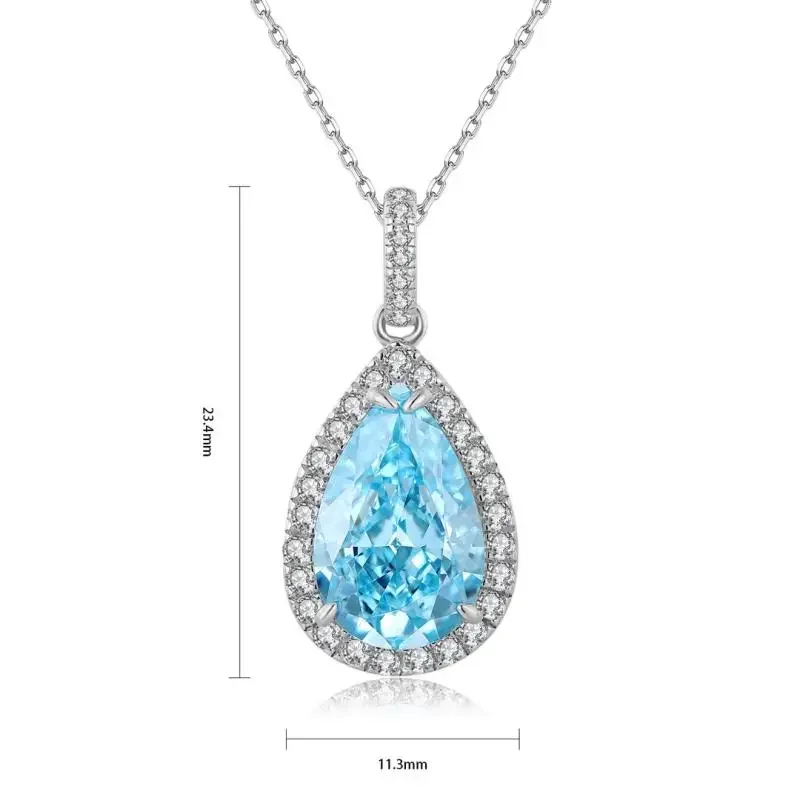 

RUIF Pear Shape S925 Silver Wedding Necklace for Women Ice Cut Zirconia New Fashion Jewelry