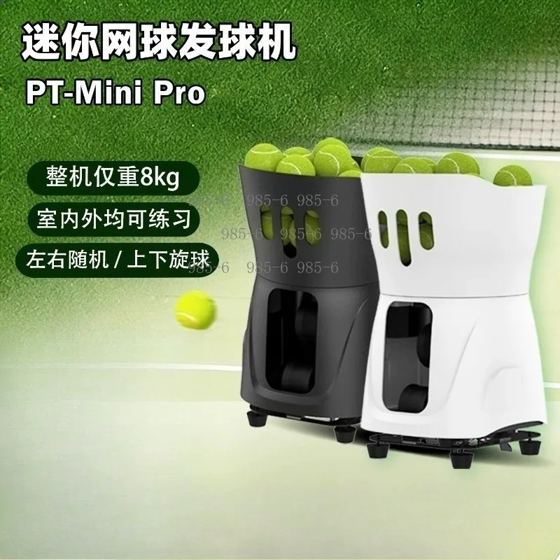Vertical Adjustable Angle Tennis Trainer, Portable Mini Automatic Ball Launcher Holding More Than 30 Balls