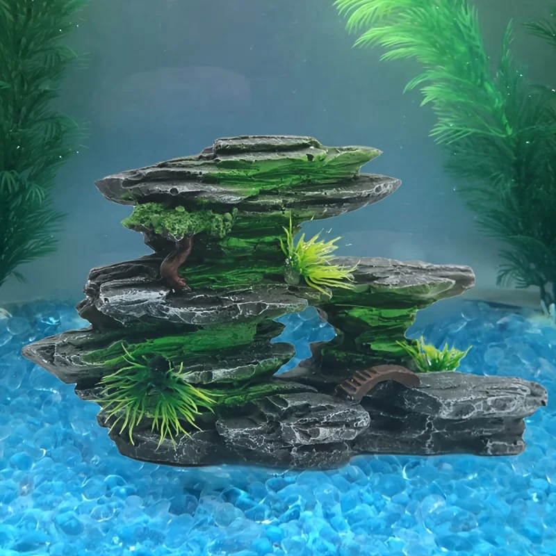 Creative Rockery Fish Tank Ornaments Decoration Landscaping Resin Rockery Aquarium Resin Rockery Home Crafts Ornaments