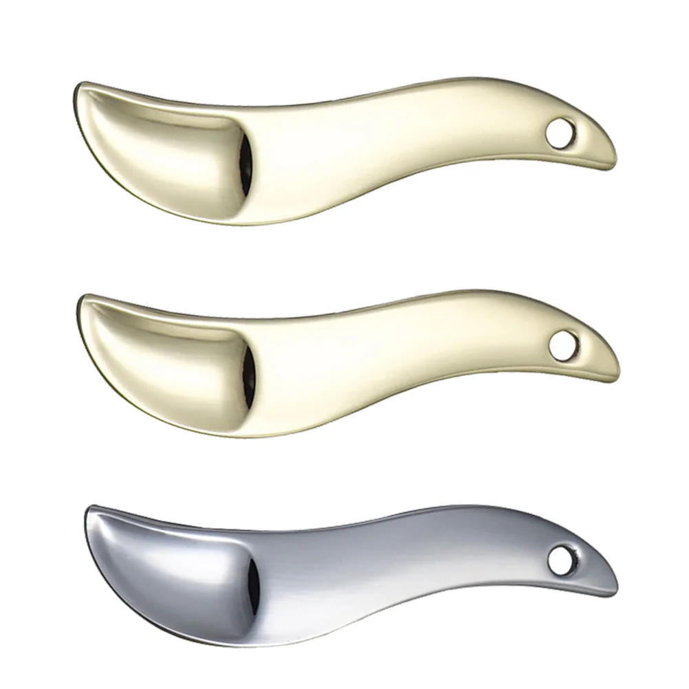 3 pezzi cucchiaio per crema per gli occhi in lega di zinco mini spatola per trucco per crema per il viso idratante strumento portatile applicatore per la cura della pelle stick