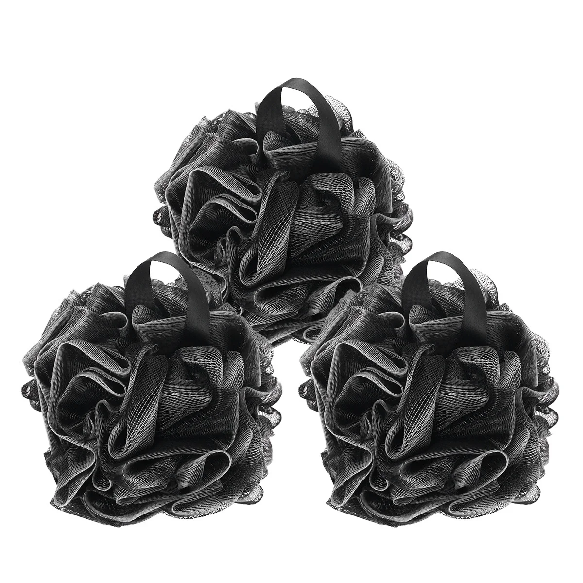

3Pcs Bath Pouf Mesh Sponge Ball Exfoliating Scrubber Body Cleaner Spa Puff Shower Ball Bath Sponge