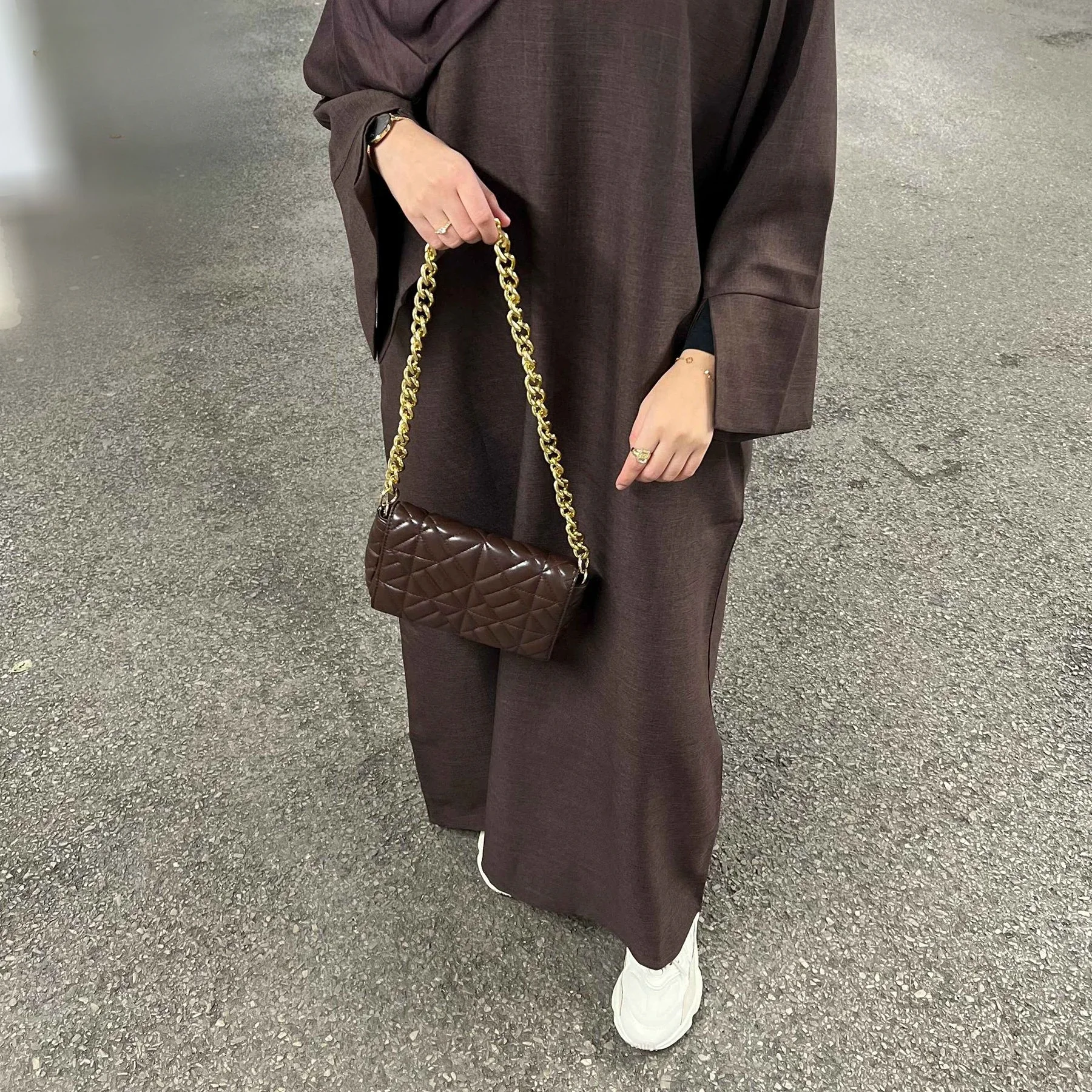 Abaya-Robe longue en coton et lin pour femmes musulmanes, caftan musulman de luxe, Dubaï, Turquie, décontracté, africain, Ramadan, Eid, Islam