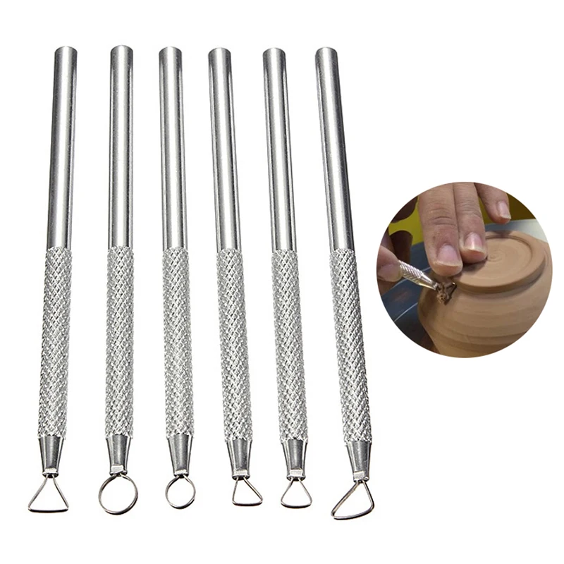 6 PCS Polymer Clay Tools Pottery Ceramics Ribbon Sculpting Tools Set Craft Art
