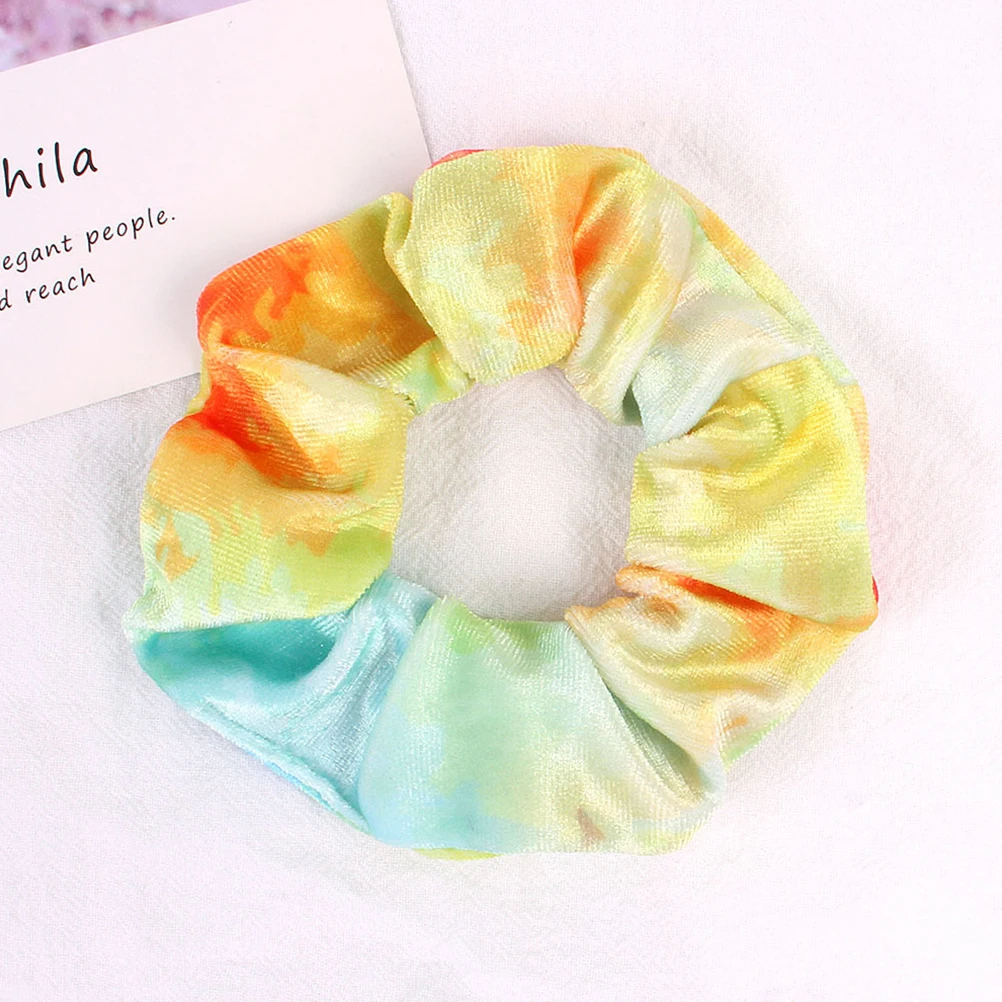 

6Pcs Rainbow Hair Ties Women Elastic Accessories Stylish Ponytail Holders Easy to Match with Outfits Women Hair Tie