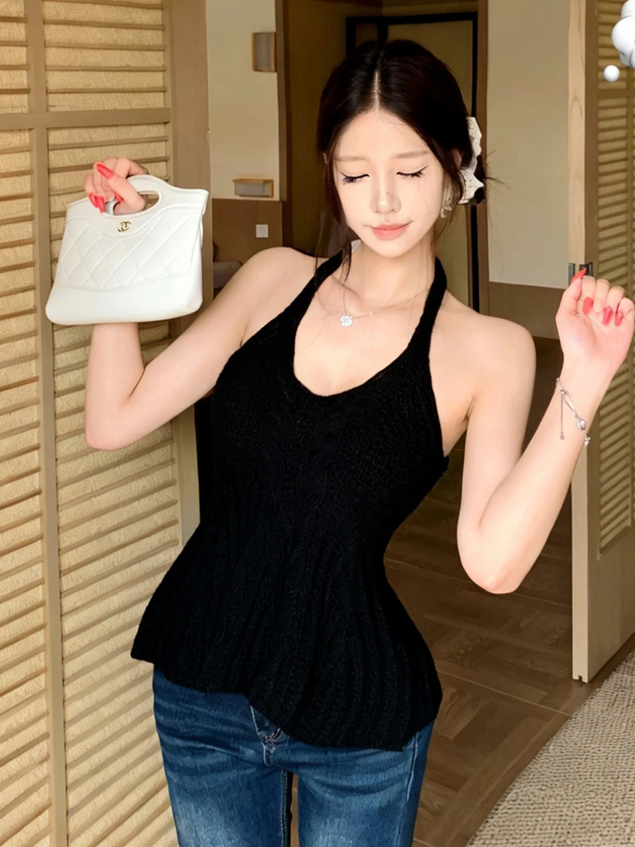 Sexy Knitted Twist Braid Waist - Knitted Vest Women recension och pris