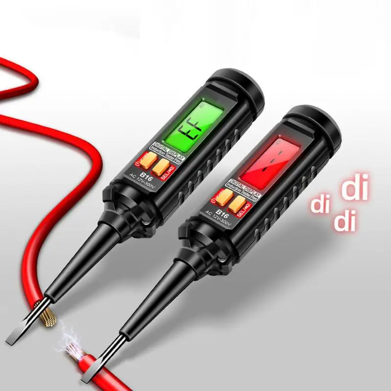 Electrical Tester Pen Neutral/Live Wire Tester LCD Backlight Digital Contactless Voltage Tester AC 12V-300V NVC Voltage Sensor