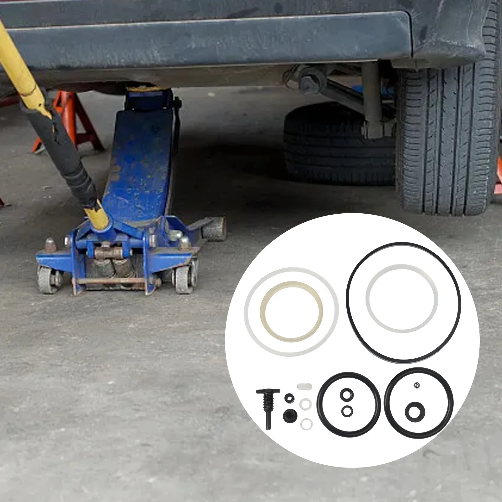 Vertical Jack Oil Seal Repair Set 20 Ton With Pump Core Components Steel Ball Valve And Oil Return Valve Components