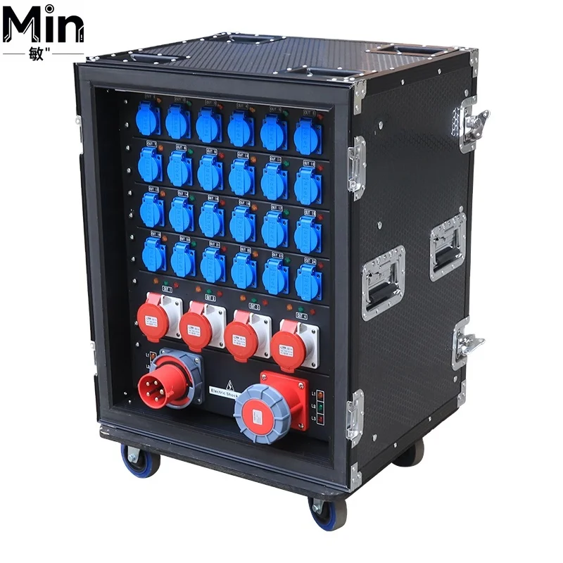 W-22 63A 5pin EU Plug 24 Road 16A 4 Road 32A Distribution Input Output Stage Distribution Equipment for Industrial Laboratory