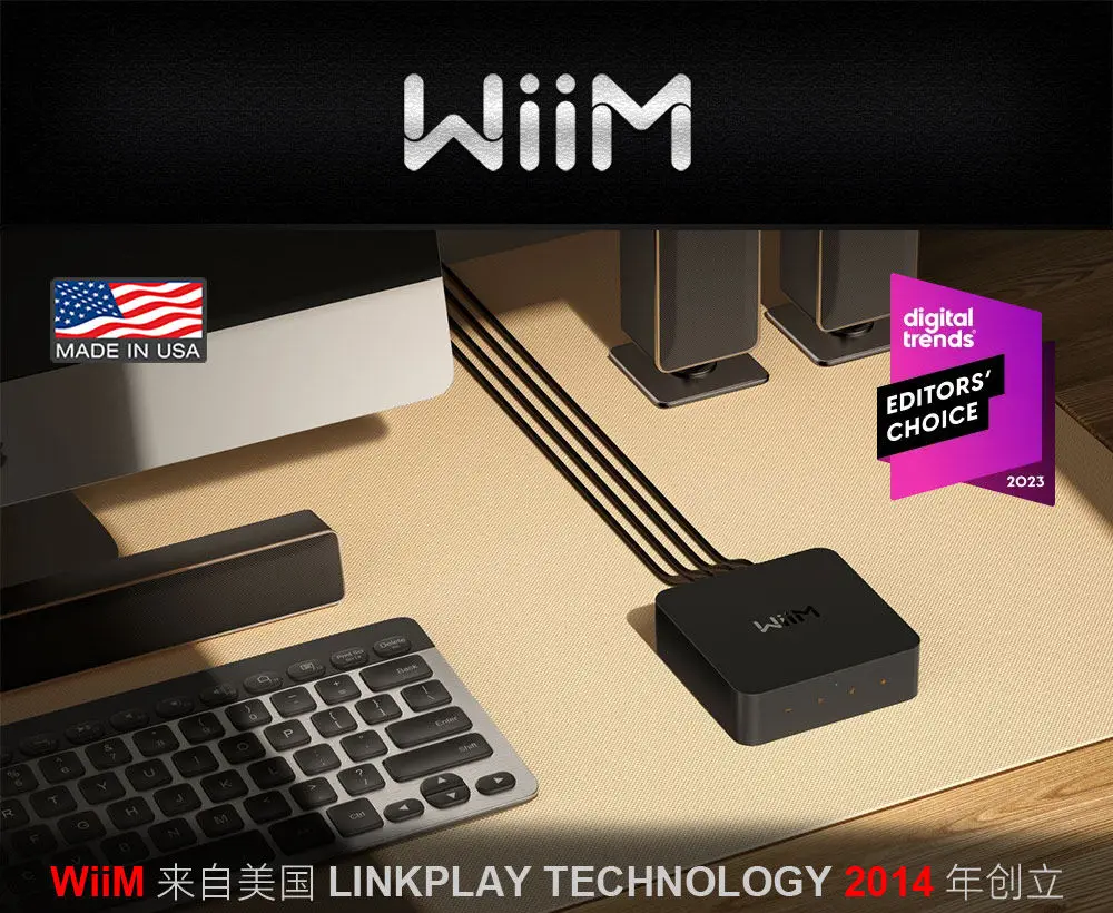WiiM Pro Wireless HiFi Streamer | Lossless Audio Player | WiFi Bluetooth High-Res Music Streaming