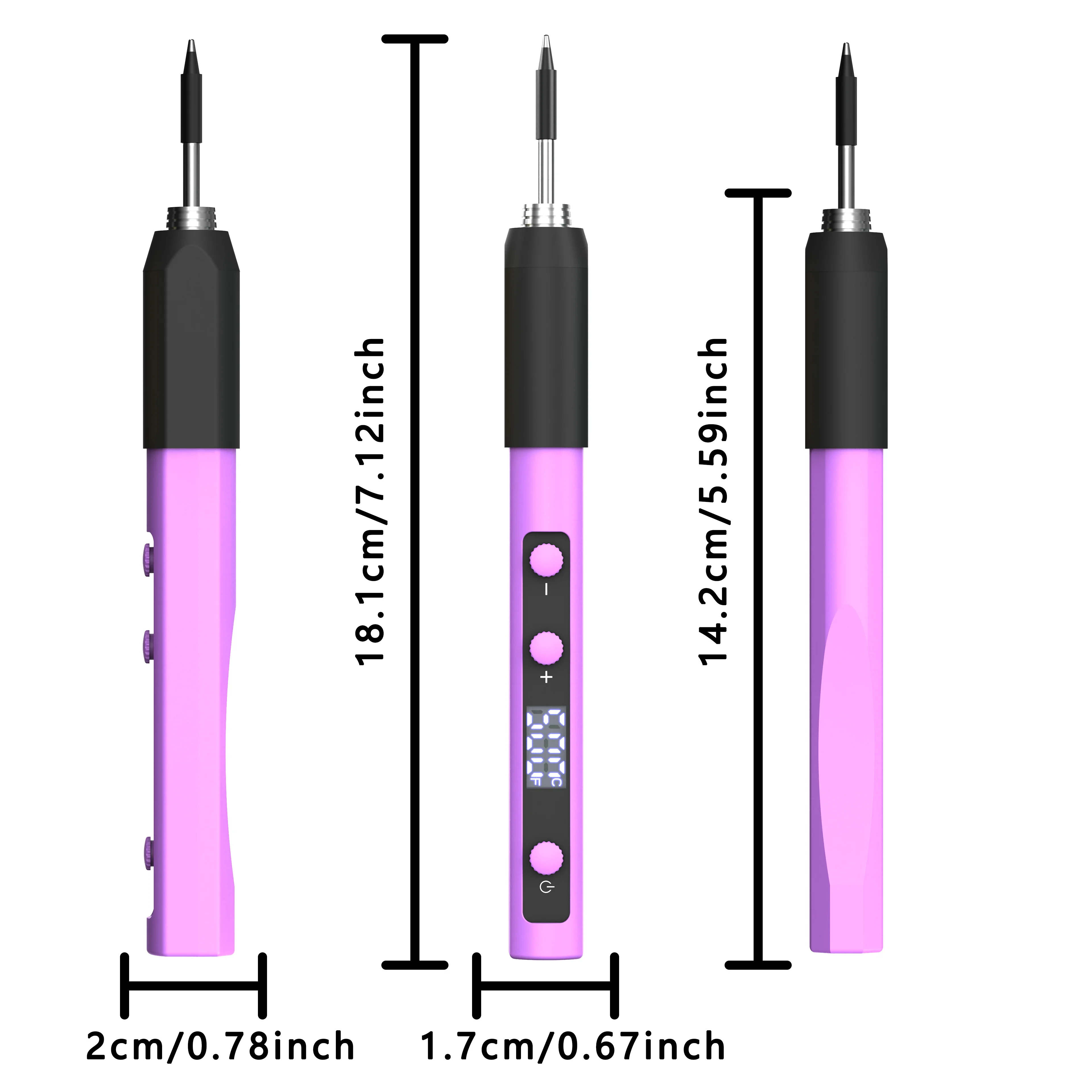USB Soldering Iron Set, Multi-Purpose USB Soldering Iron, Portable Digital Soldering Pen, Temperature Control Range of 200–500°C