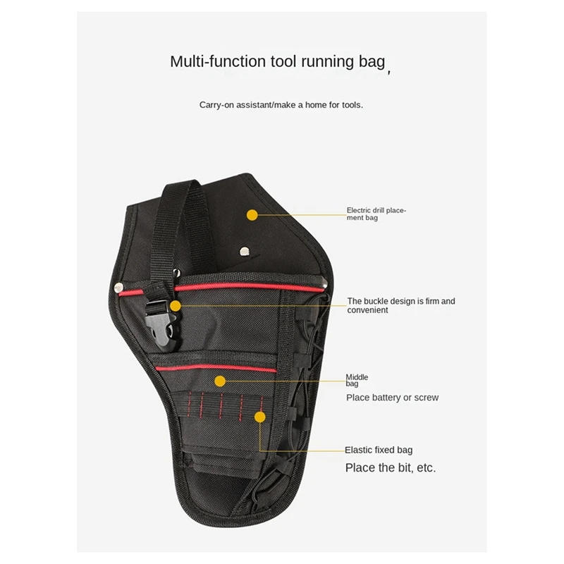 Bolsas de cintura para herramientas de electricista, bolsa de tela engrosada Oxford, mantenimiento portátil, llave eléctrica