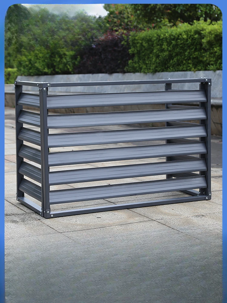 

Air conditioner outer cover Aluminum alloy zinc steel louvers Air conditioner cover Aluminum alloy protective cover