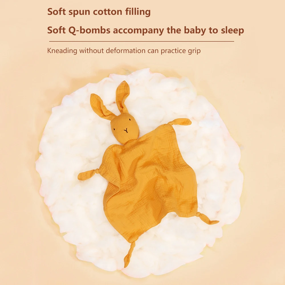 ผ้าฝ้ายเด็ก Muslin ผ้าพันคอผ้าห่มนุ่มทารกแรกเกิดตุ๊กตาเด็กแฟชั่น Sleep ของเล่นบรรเทา Appease ผ้าเช็ดตัว Bibs