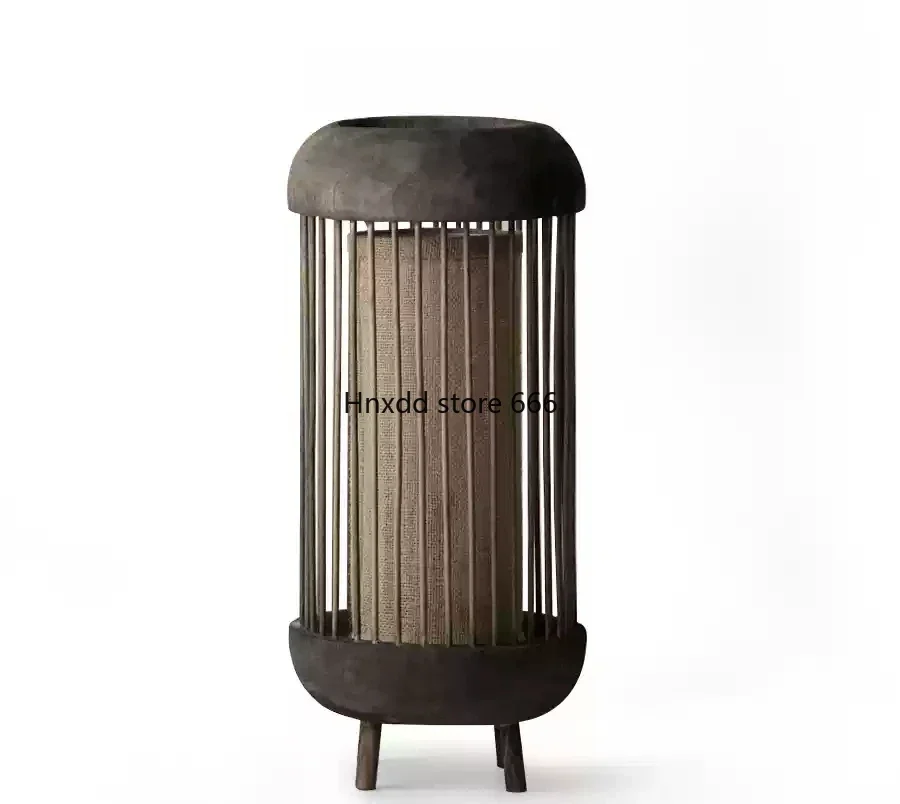 Retro Chinese wooden lantern floor lamp B & B atmosphere lamp