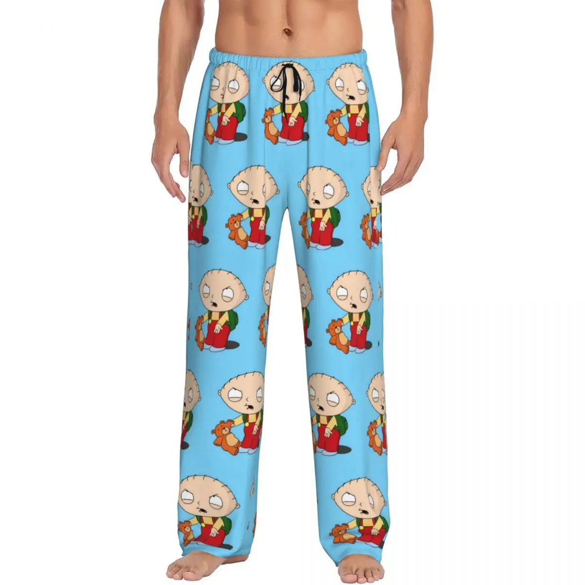 

Custom Men's Families Pajama Pants Print Stewie Sleep Sleepwear Bottoms with Pockets