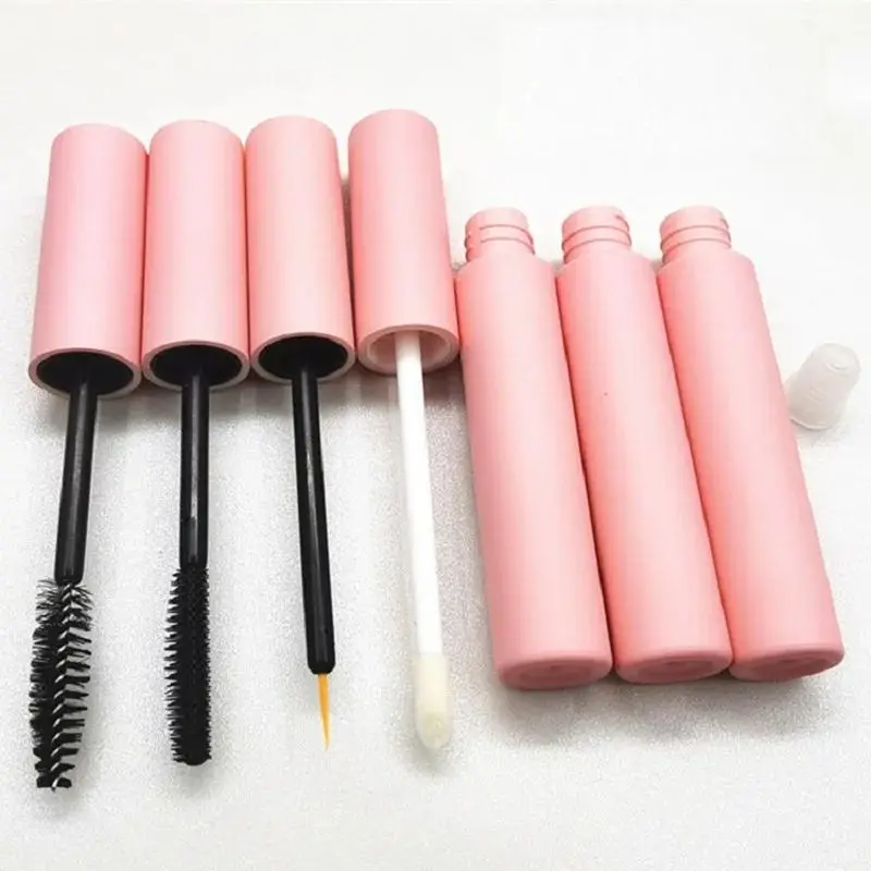 10/25/50 pz 3g vuoto forma rotonda ciglia Eyeliner pennello tubi lucidalabbra rosa confezione cosmetica Lipgloss bottiglia rossetto liquido