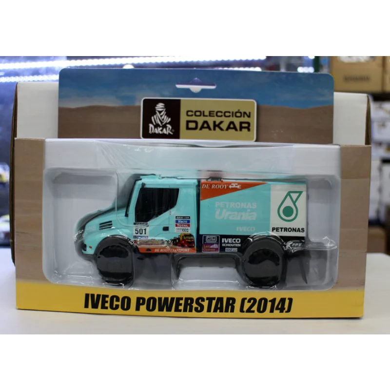 دييكاست داكار 1/43 مقياس IVECO Powerstar داكار سباق سبيكة سيارة نموذج تحصيل لعبة هدية تذكارية عرض حلية