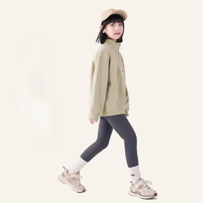 

Осень-зима 2025 г., детские базовые брюки на флисовой подкладке, утепленные теплые детские брюки класса A для больших детей