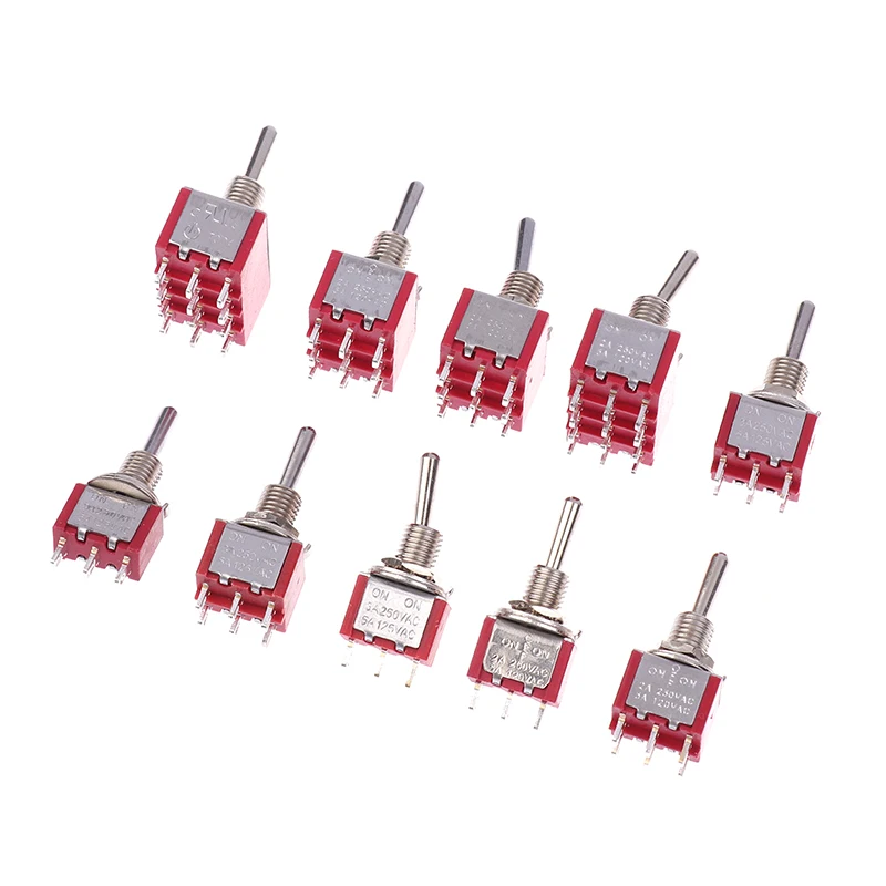 Toggle Switch Twist Button Shake Rocker Arm Toggle MTS-102 202 Sself-reset 2/3/6 Feet