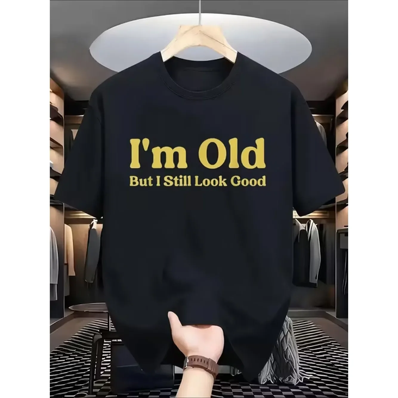 Plus Size Im Getting Older But Black T Shirt With Golden Lettering Casual And Stylish Design Very Suitable For Casual Attire A Unique And T Shirt For Teenager