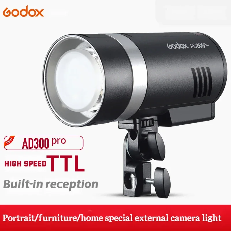 Godox AD300 Pro TTL 2.4G 300Ws 1/8000 HSS Outdoor Flash Light with 2600mAh Battery for Canon Nikon Sony Fuji Olympus Pentax