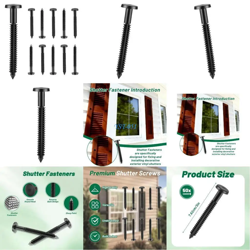 

E15A 50pcs Waterproofed Nylons Fasteners for Secure Mounting of Outdoor Window Blinds