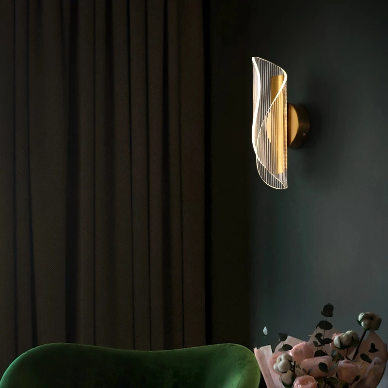 Imagem -04 - Modern Led Wall Lights For Living Room Quarto Cabeceira Wall Lamp Foyer Entrada Corredor Ouro Luxo Sconce Iluminação Lustre