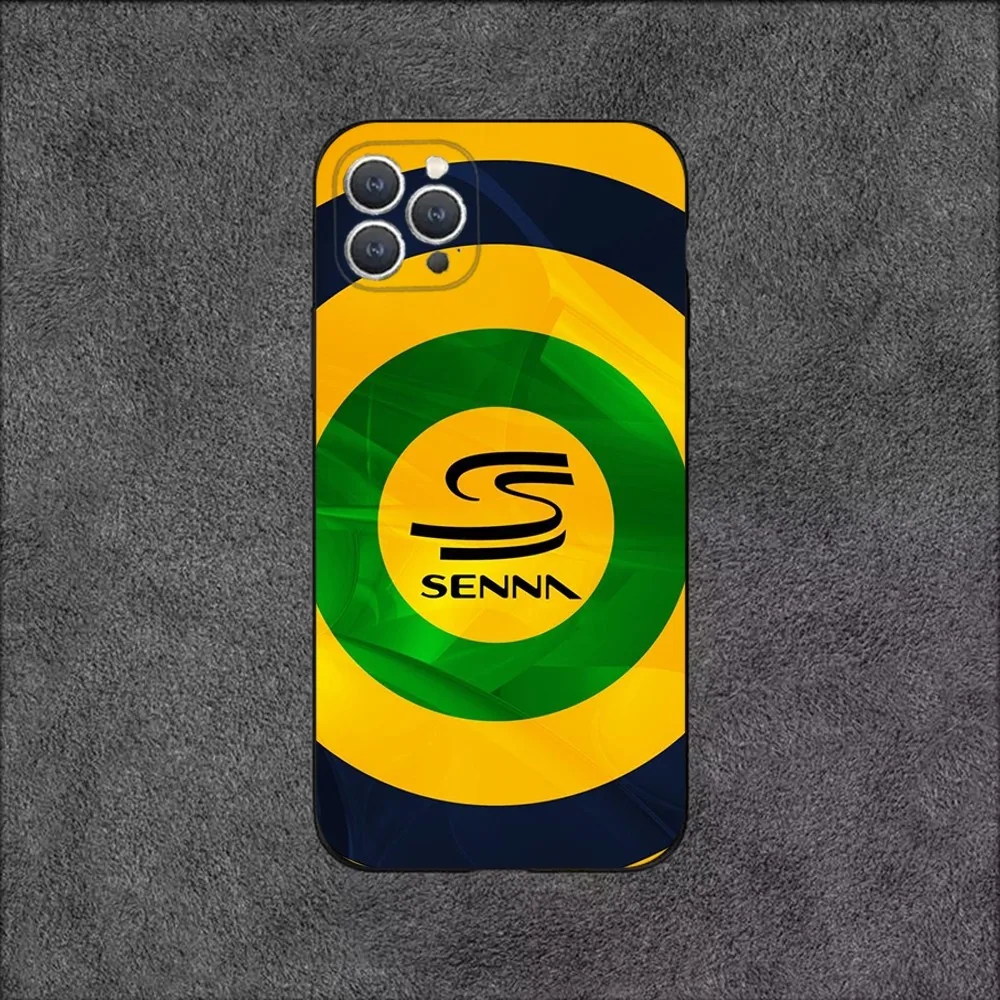 Etui na telefon F1 Driver A-Ayrton S-Senna do iPhone 16,15,14,13,12,11, Plus, Pro Max, XS, X, XR, SE, Mini, 8,7 Miękki silikonowy czarny pokrowiec