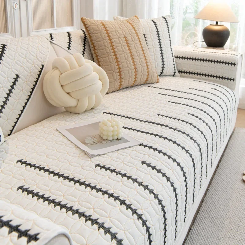 Luxury Sofa Cushion for Living Room Chenille Non-slip Sofas Towel Couch Cover Corner Sofa Towes Seat Pad Home Protection Covers