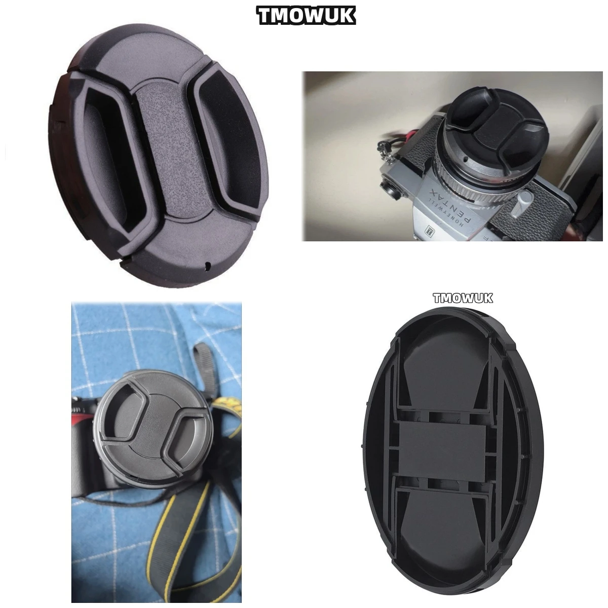 

For Canon EOS R6 R50 40D 70D 700D M50 Mark II Rebel T3i 650D Camera Lens Cap Protective Cover Center Pinch Snap-on 49mm 52 55 58