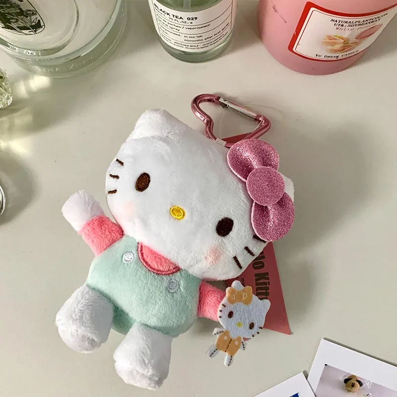 Hello Kitty Cute Plush Keychain Backpack Hanging Decorations Exquisite Cartoon Keychain Decoration Couple Gifts Christmas Gift