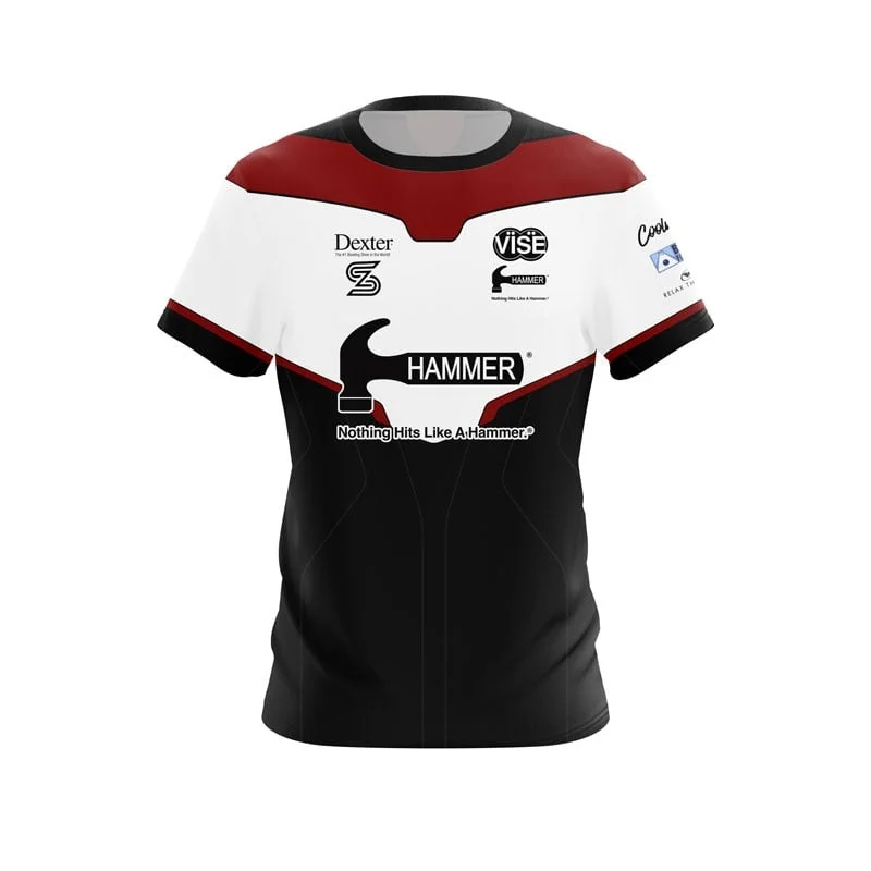 New Men Hammer Ice Cream Waffle Cone Split Print Bowling Jersey Short Sleeve Performance Sports Tee Fan Casual Streetwear Tops