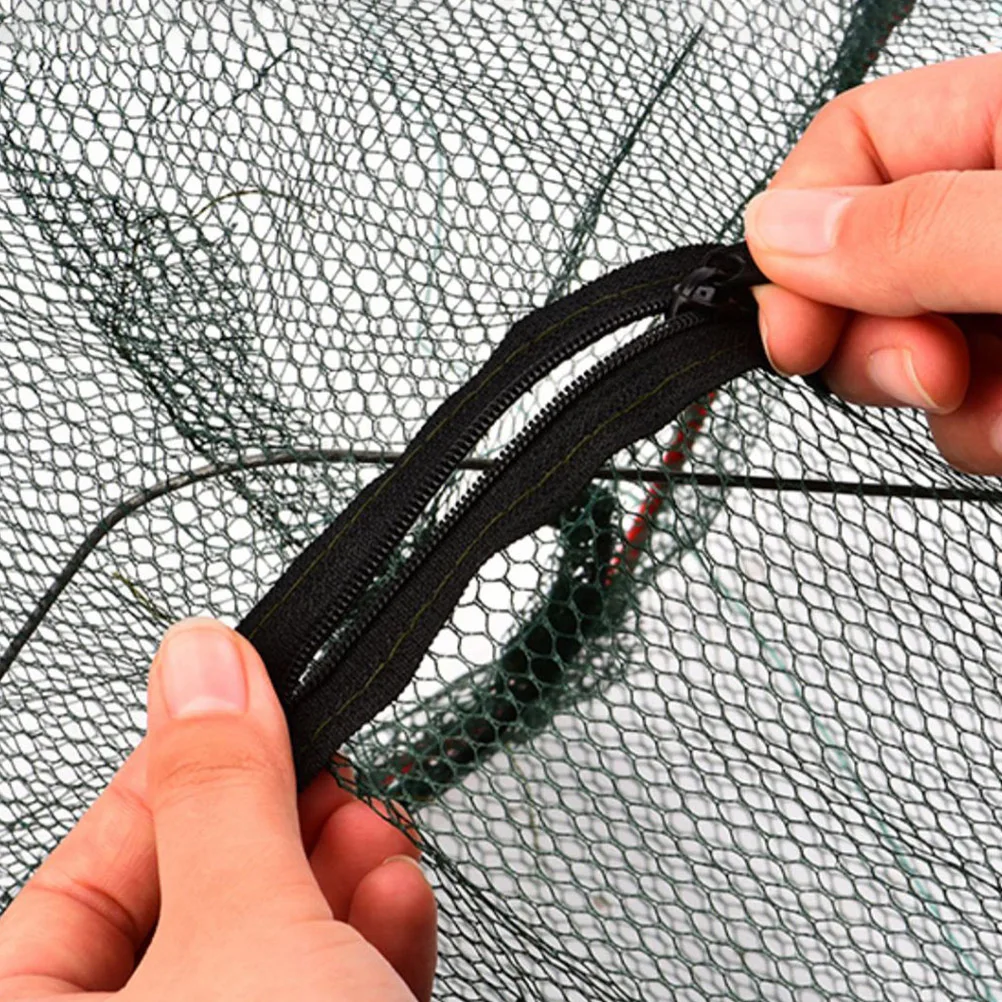 

4 Pcs Portable Crab Catcher Foldable Crawfish Trap Shrimp Net Fishing Supplies Mesh Lobster Sea Pond Storage Efficient