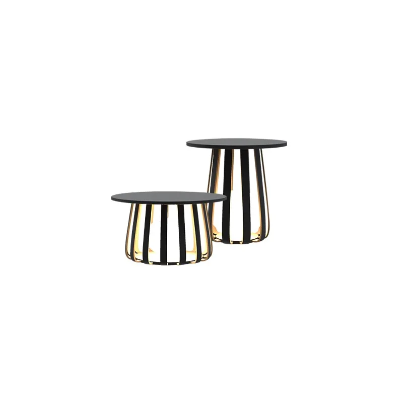Solar waterproof garden floor lamp outdoor round table lamp