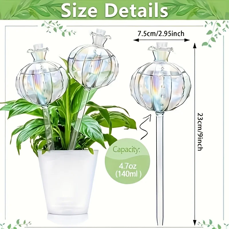 Automatic Plant Watering Simulated Glass Bulbs Shape Flower Plant Water Dripper Lightweight Plant Device Drip Irrigation System