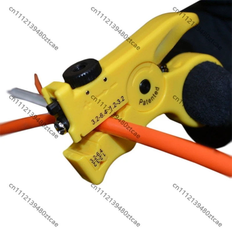 Adjustable Micro Fiber Optic Cable Slitter Ring Stripping Tool Mini Optical Cable Circular Cutting Hand Tool