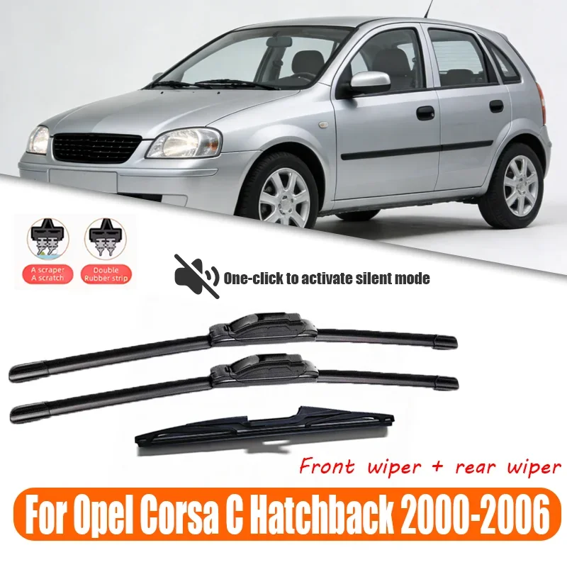 

20'+18'+16' for Opel Corsa C hatchback 2000-2006 2001 2002 front wiper and rear wiper blades windshield windshield window brush