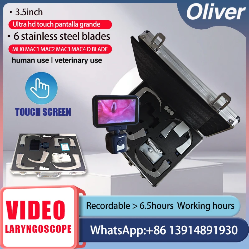 Stainless Steel Blade Video Laryngoscope 3.5